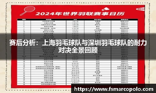 赛后分析：上海羽毛球队与深圳羽毛球队的耐力对决全景回顾